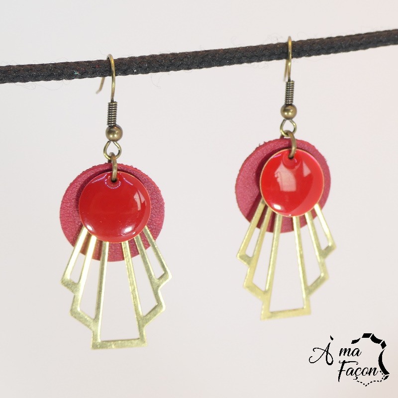 boucles d'oreilles en cuir - À ma façon