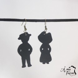 Boucles d'oreilles couple Alsacien