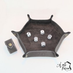 Plateau de dés en cuir - À ma façon
