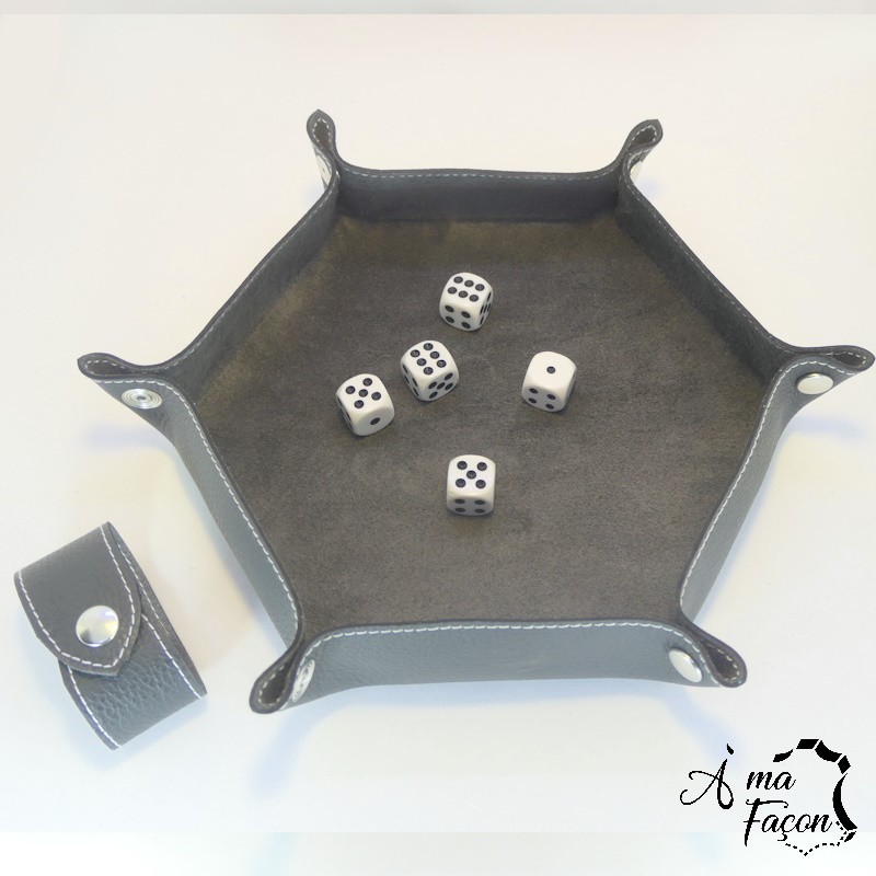 Plateau de dés en cuir - À ma façon