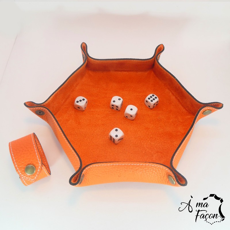 Plateau de dés en cuir - À ma façon