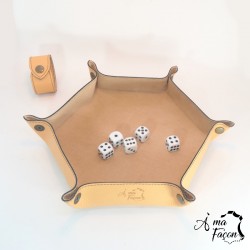 Plateau de dés en cuir - À ma façon