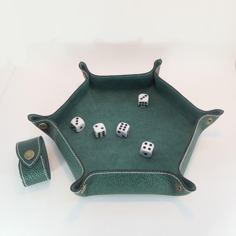 Plateau de dés en cuir - À ma façon