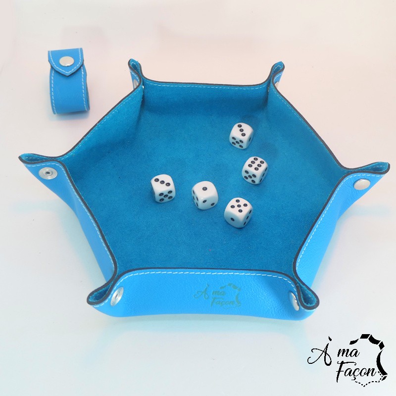 Plateau de dés en cuir - À ma façon